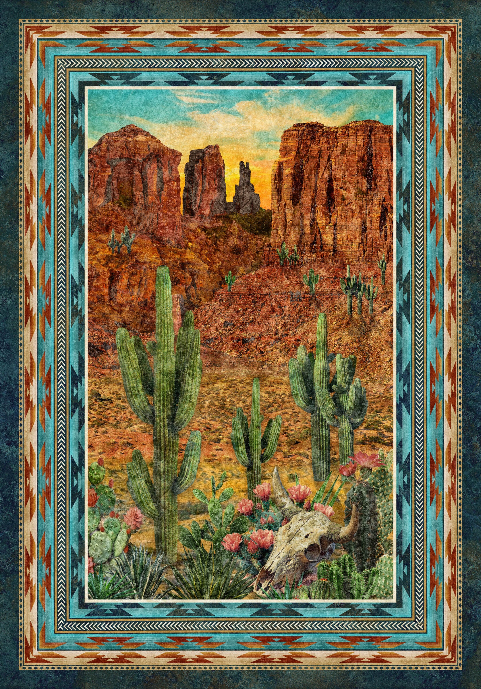 Stonehenge Sedona Spirit Rust Multi Sedona Panel DP28240-37