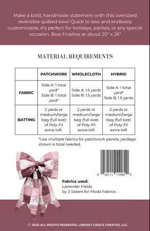The Big Giant Quilted Bow
