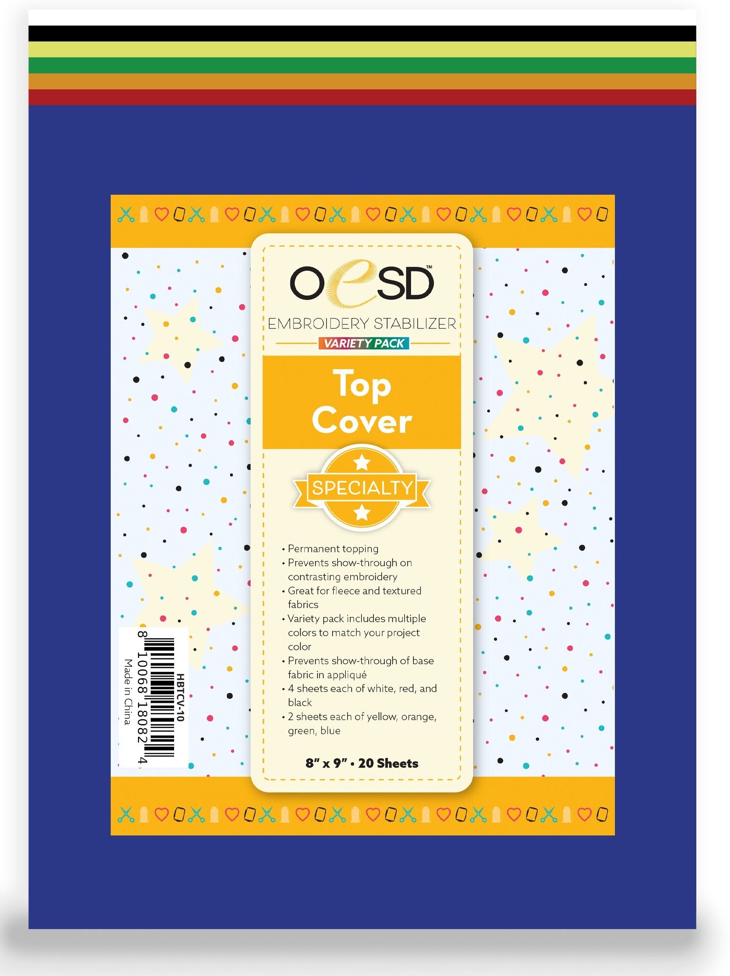 Top Cover - Color Variety Pack - 8" x  9"