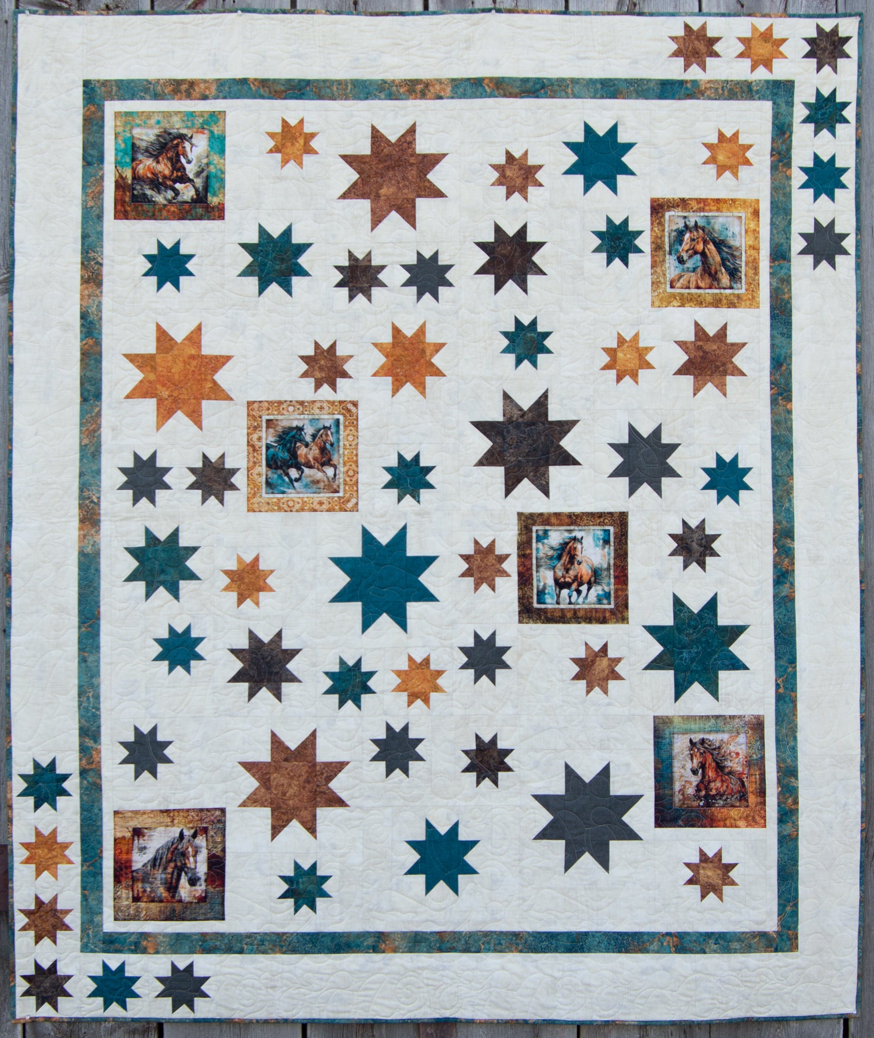 Twinkling Stars Born to Run Kit Finished Size: 76" x 90"