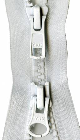 Vislon 2-Way Separating Zipper 26in White