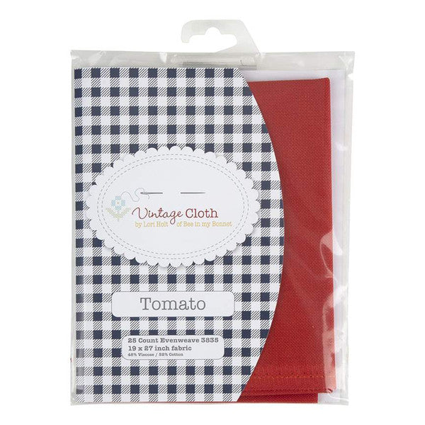 Lori Holt Vintage Cloth 25-Count Lugana Tomato 18" x 27" #954