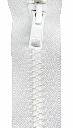 Vislon 1-Way Separating Zipper 26in White