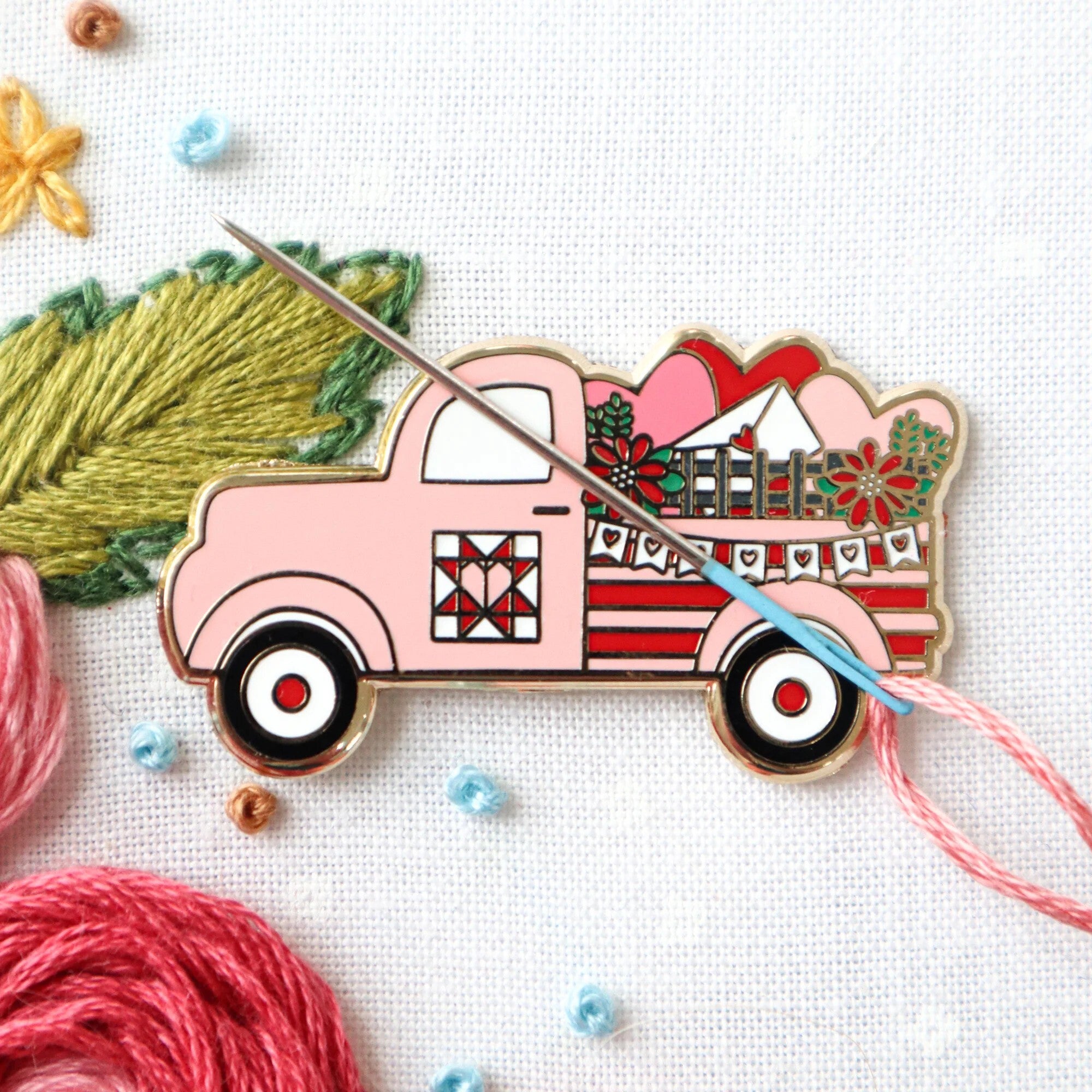 Valentine's Vintage Truck Needle Minder