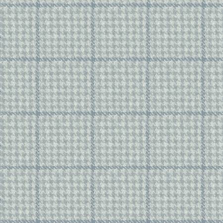Sky Houndstooth Plaid Unfelted Wool W381224-SKY