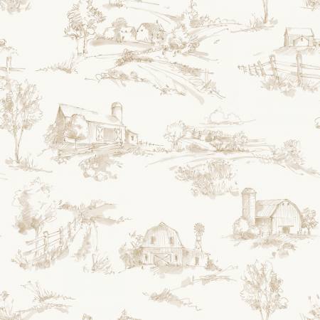 108" wide Countryside Scenery Quilt Backing