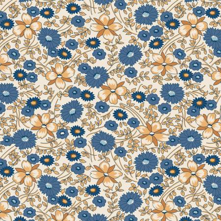 108" Wide Quilt Backing - Denim & Daisy WB18152-MULTI Prairie Flower Multi