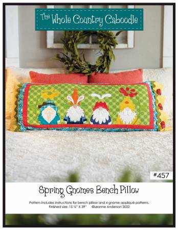 Spring Gnome Bench Pillow