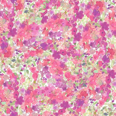 Garden Fresh  Y4257-74 Raspberry Digital Abstract Floral