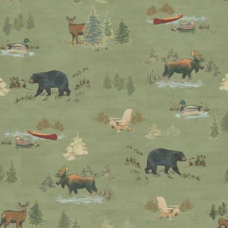 Lake & Lodge Toile Olive  Y4680-24