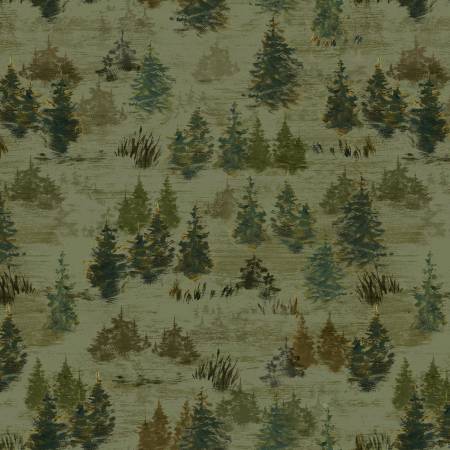 Lake & Lodge Trees Olive Y4681-24