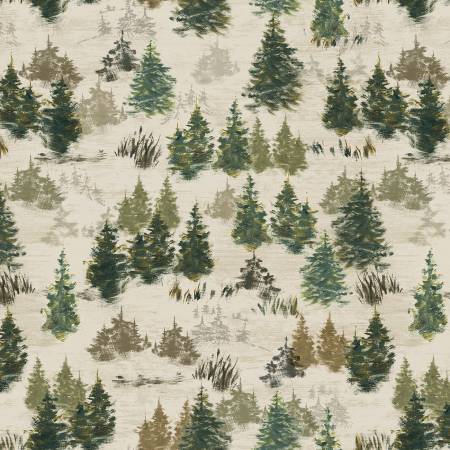 Lake & Lodge Trees Cream Y4681-57