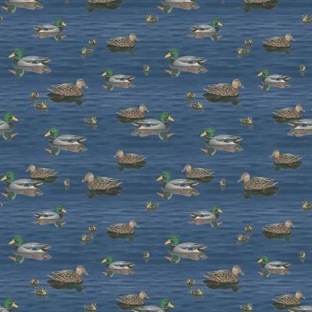 Lake & Lodge Ducks Denim Y4682-88
