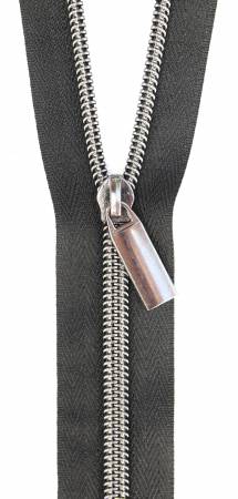 Black Zipper Gunmetal