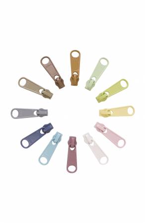 (12) Light Color Zipper Pulls