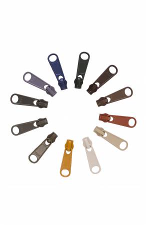 (12) Neutral Color Zipper Pulls