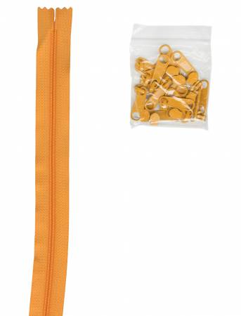Zippers by the Yard Papaya