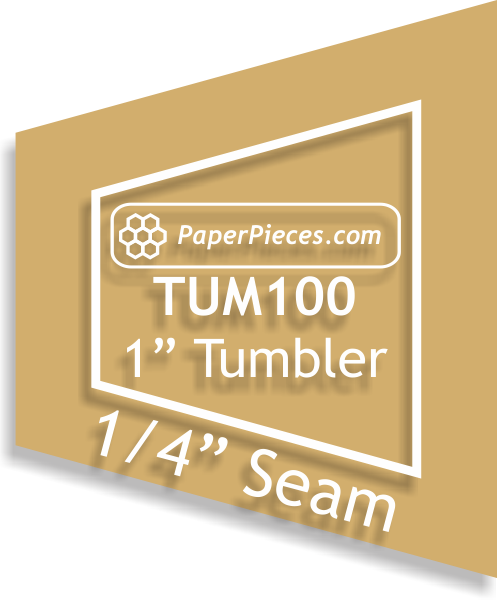 1" Tumbler Acrylic Template with 1/4" seam allowance