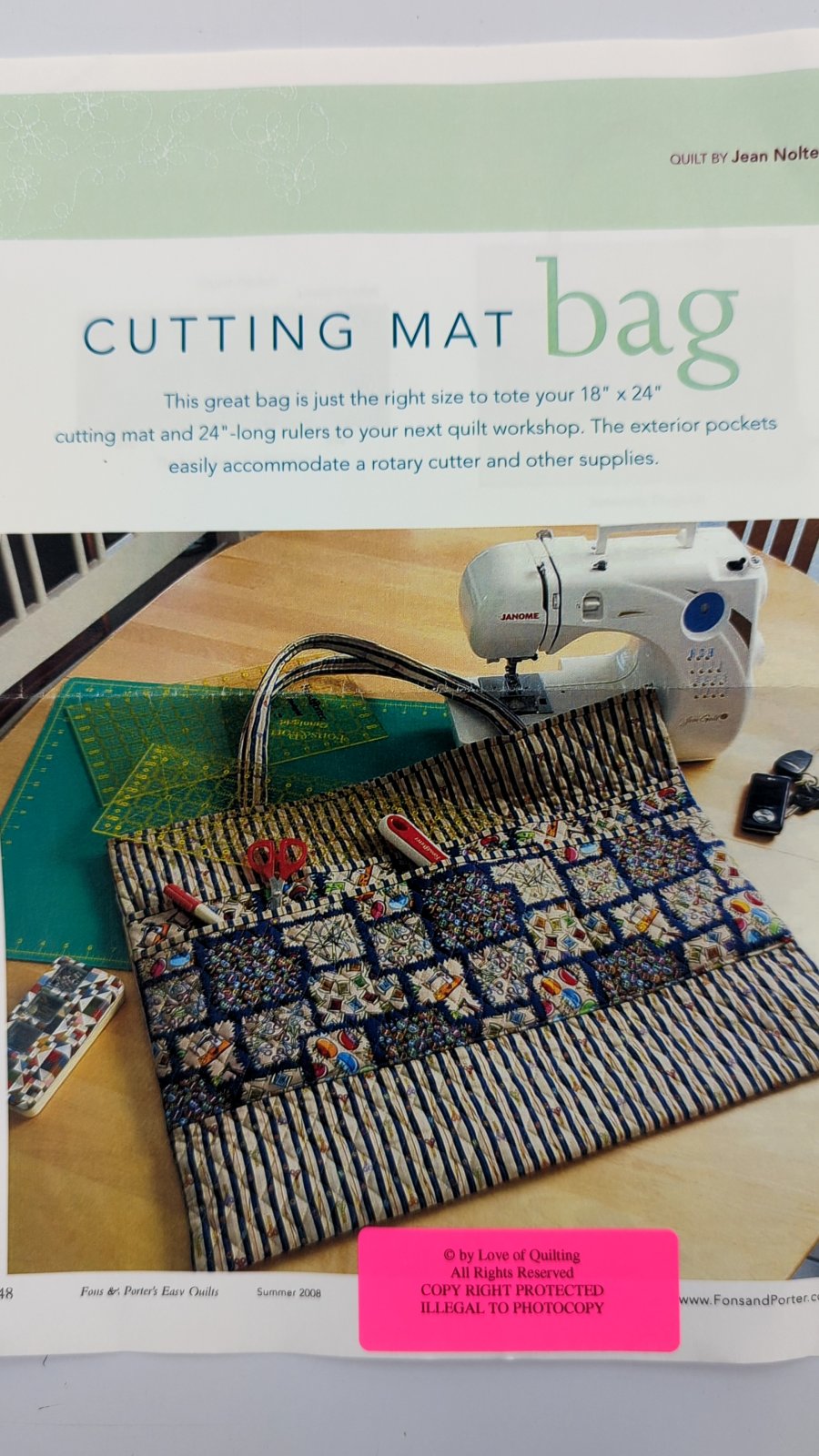 Cutting Mat Bag