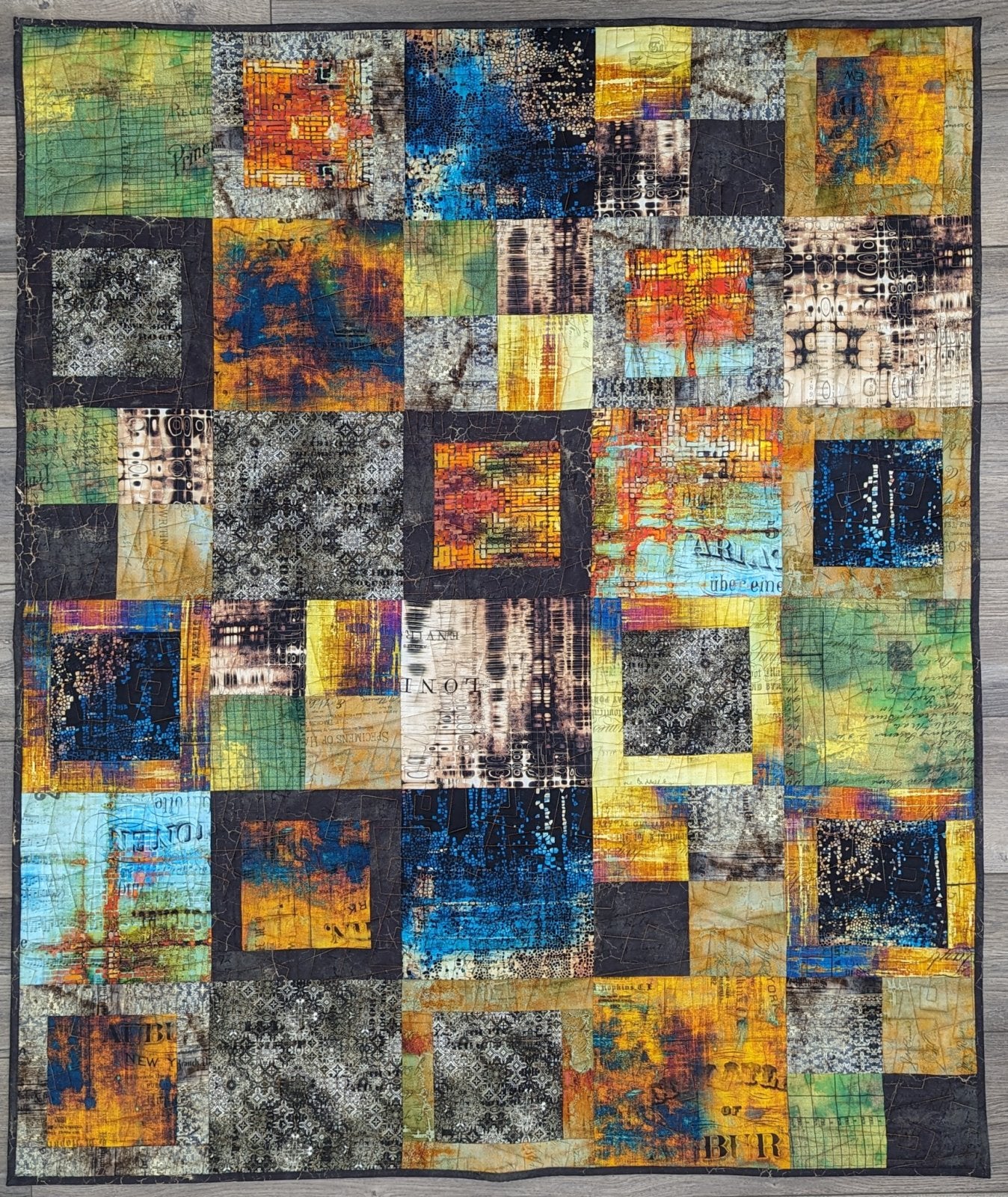 Tim Holtz Squares Size: 44" x 53